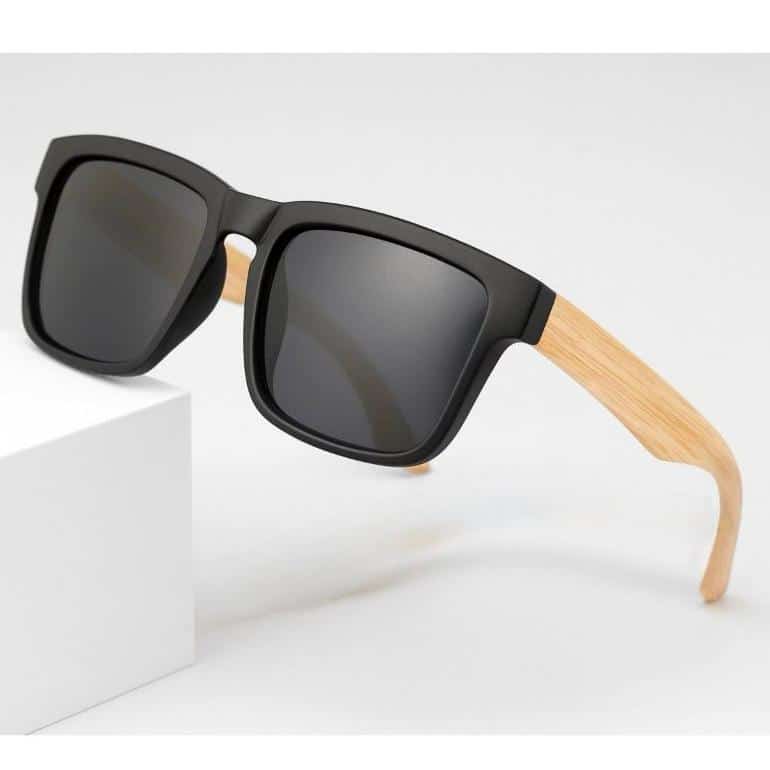 óculos de sol haste clássico em madeira bambu moda retro e proteçao uv400 5 óculos de sol haste clássico em madeira bambu moda retro e proteçao uv400 - Imagem 5